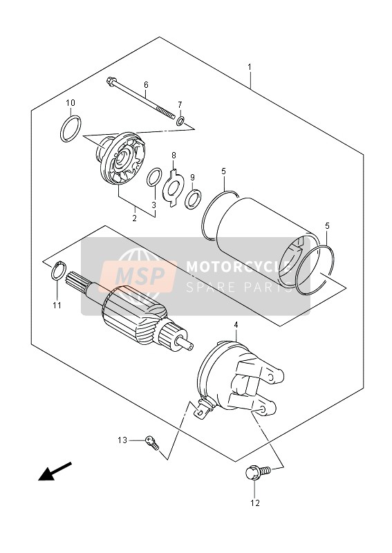 Suzuki UH200(Z) BURGMAN 2013 Comenzando Motor para un 2013 Suzuki UH200(Z) BURGMAN